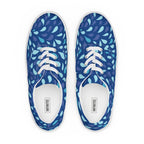 Blue Raindrop - Men’s lace-up canvas shoes Mens Lace Up Canvas Shoes Printed Offshore
