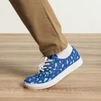 Blue Raindrop - Men’s lace-up canvas shoes Mens Lace Up Canvas Shoes Printed Offshore
