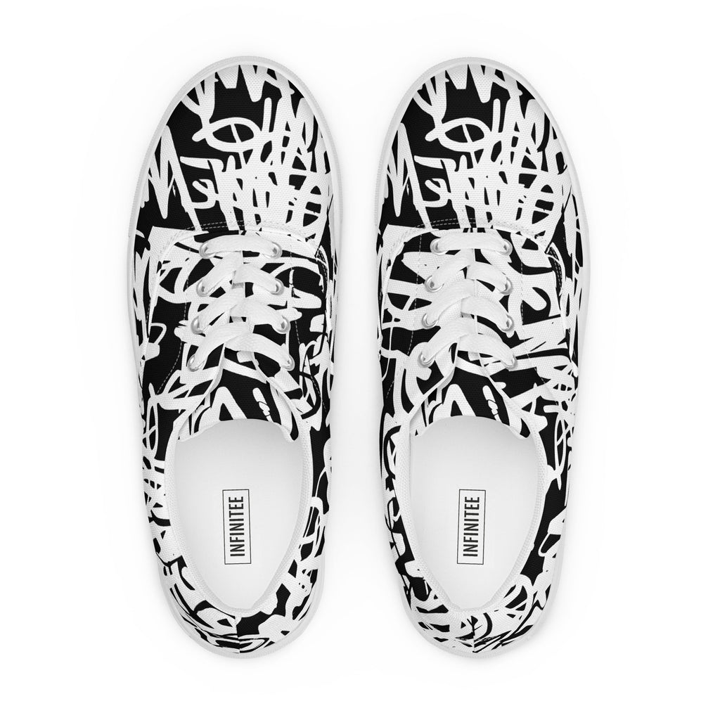 Graffiti - Men’s lace-up canvas shoes Mens Lace Up Canvas Shoes Printed Offshore
