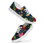 Retro Vinyl Records - Men’s lace-up canvas shoes Mens Lace Up Canvas Shoes Printed Offshore