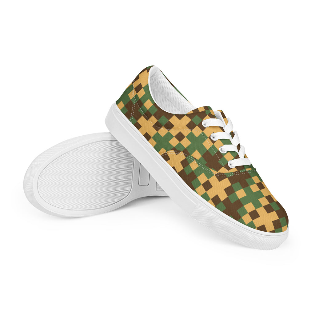 Cross Hatch - Men’s lace-up canvas shoes Mens Lace Up Canvas Shoes Printed Offshore