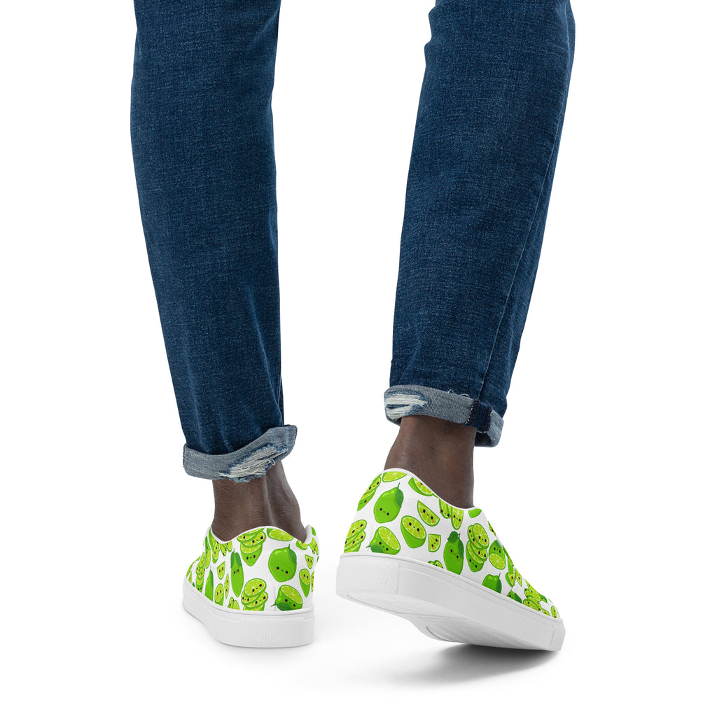 Cute Limes - Men’s slip-on canvas shoes Mens Slip On Shoes food Printed Offshore