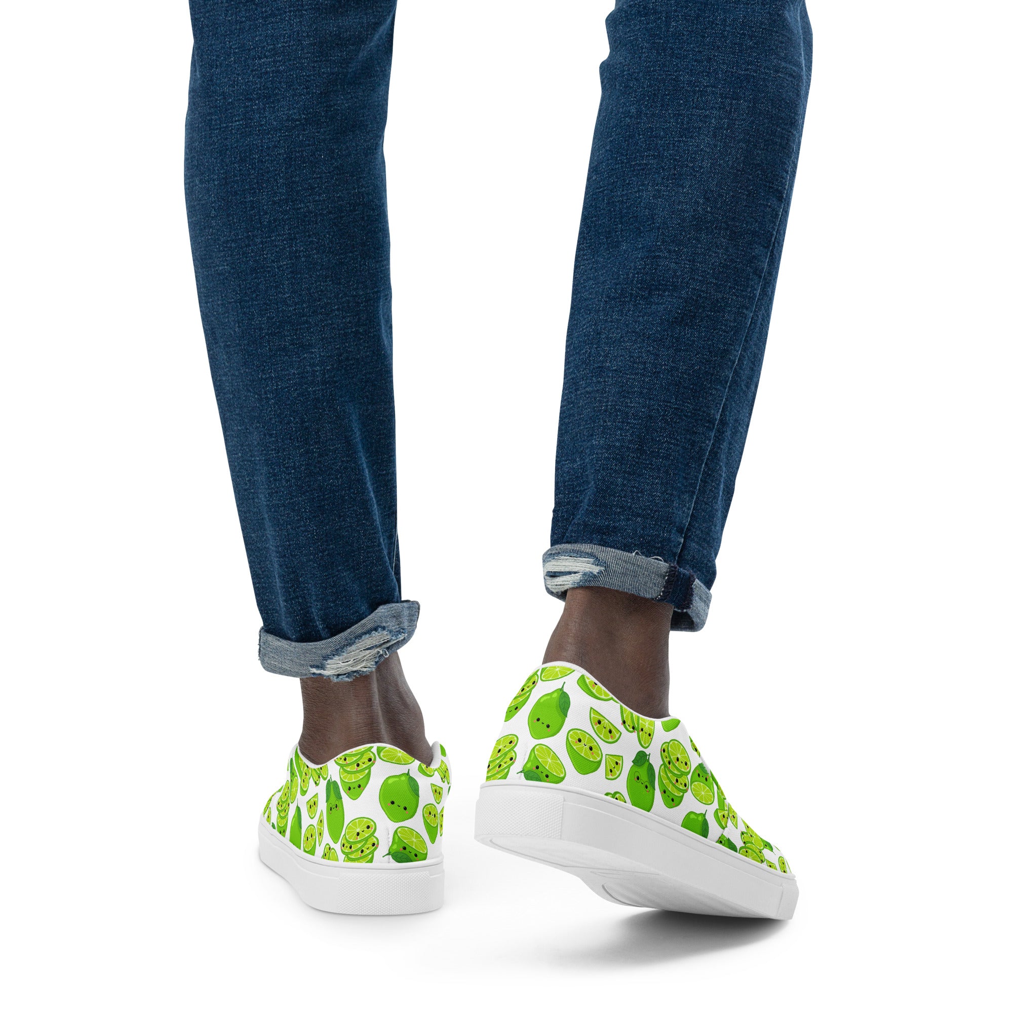 Cute Limes - Men’s slip-on canvas shoes Mens Slip On Shoes food Printed Offshore