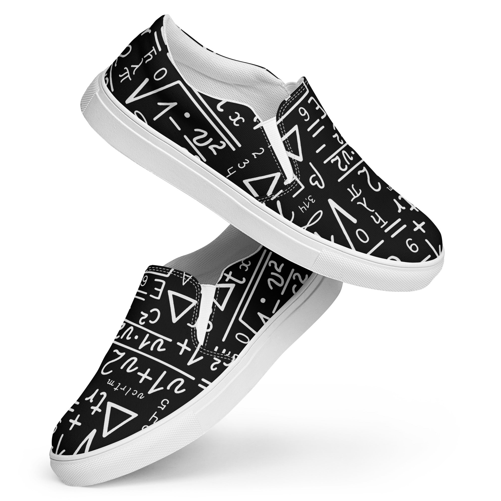 Mathematics - Men’s slip-on canvas shoes Mens Slip On Shoes Maths Printed Offshore