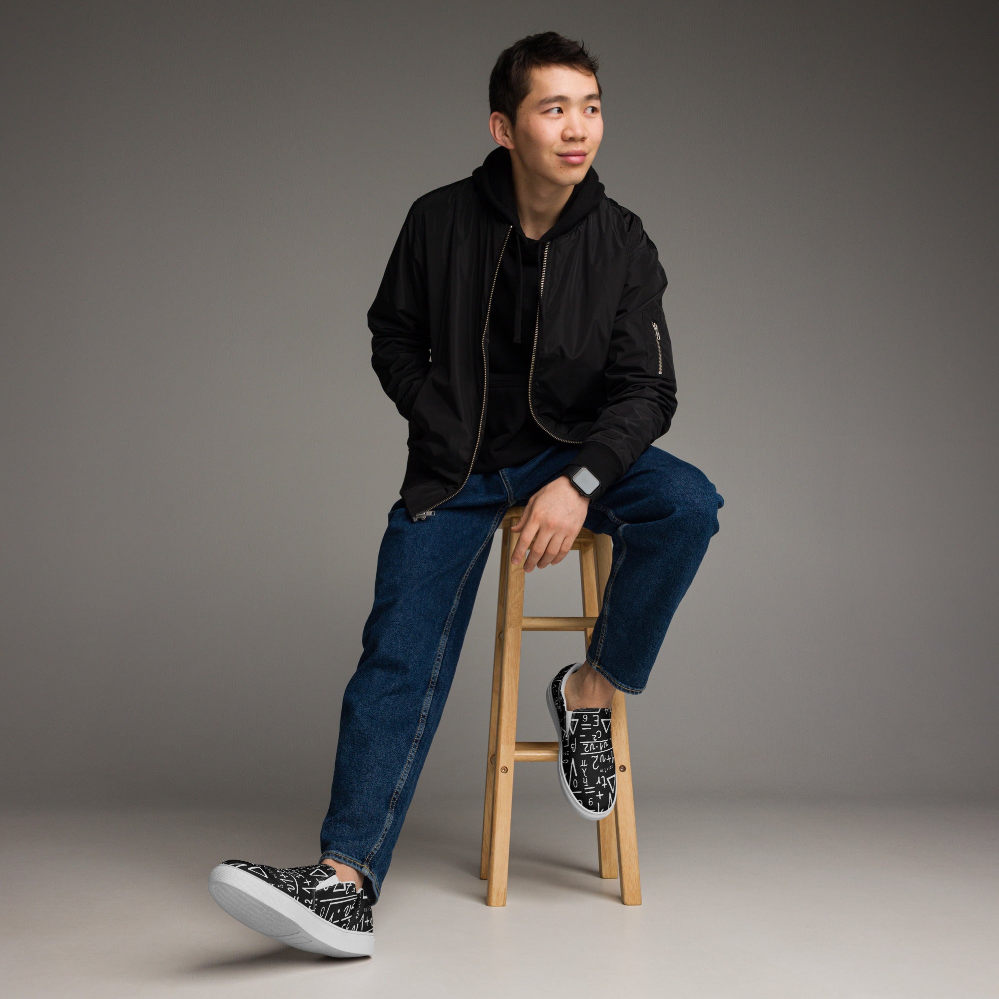 Mathematics - Men’s slip-on canvas shoes Mens Slip On Shoes Maths Printed Offshore