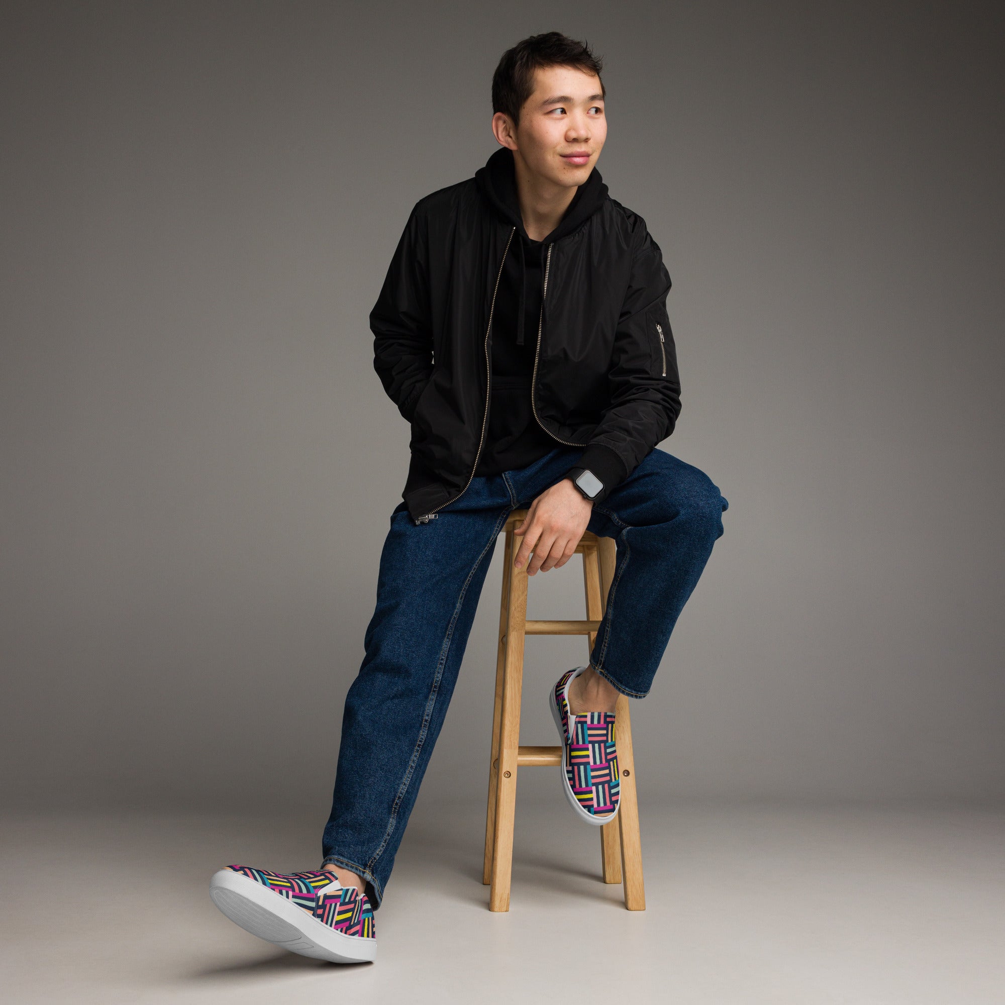 Allsorts - Men’s slip-on canvas shoes Mens Slip On Shoes Printed Offshore