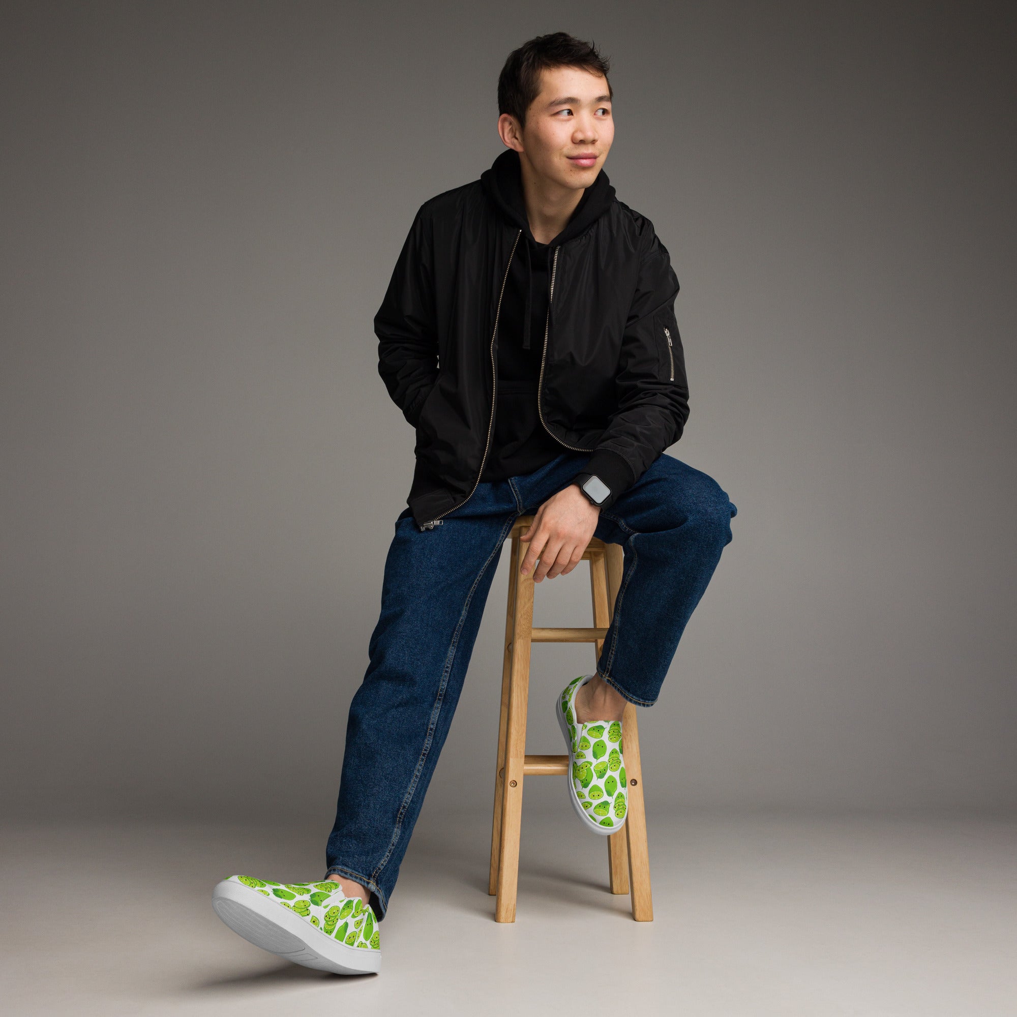 Cute Limes - Men’s slip-on canvas shoes Mens Slip On Shoes food Printed Offshore