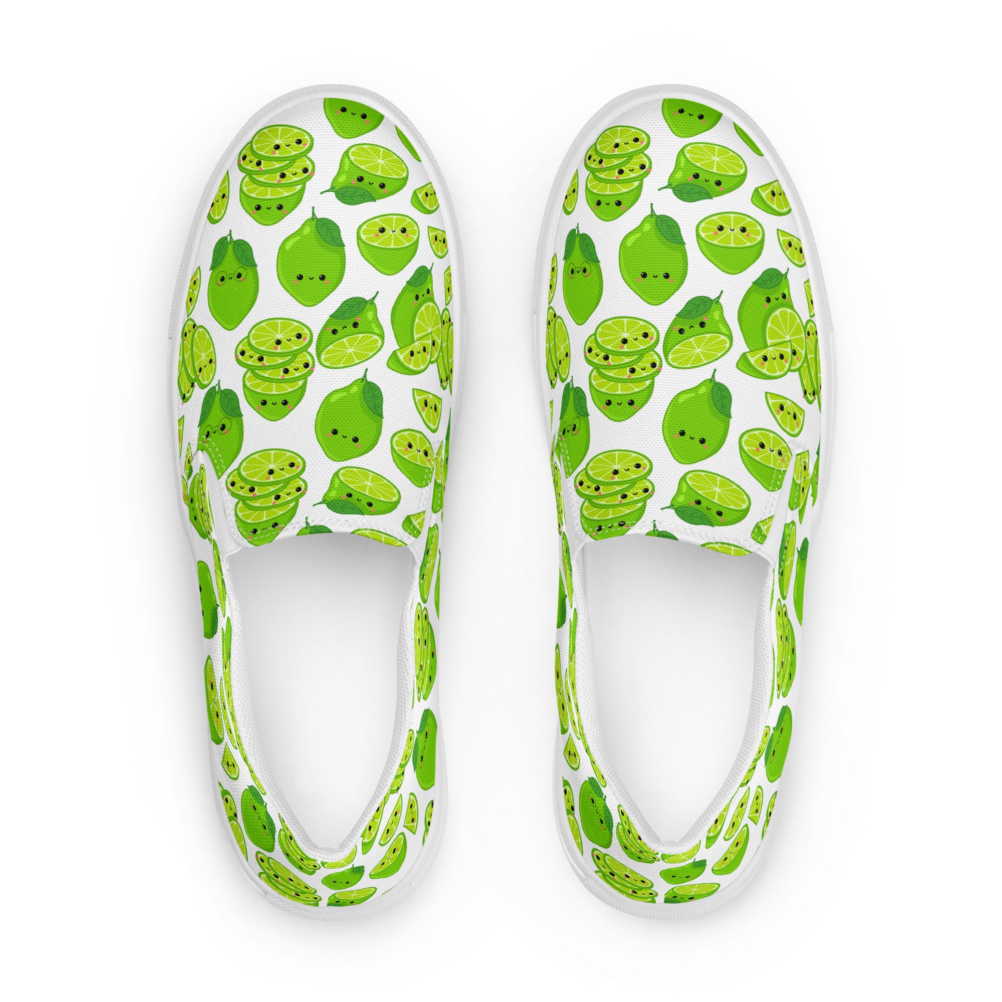 Cute Limes - Men’s slip-on canvas shoes Mens Slip On Shoes food Printed Offshore
