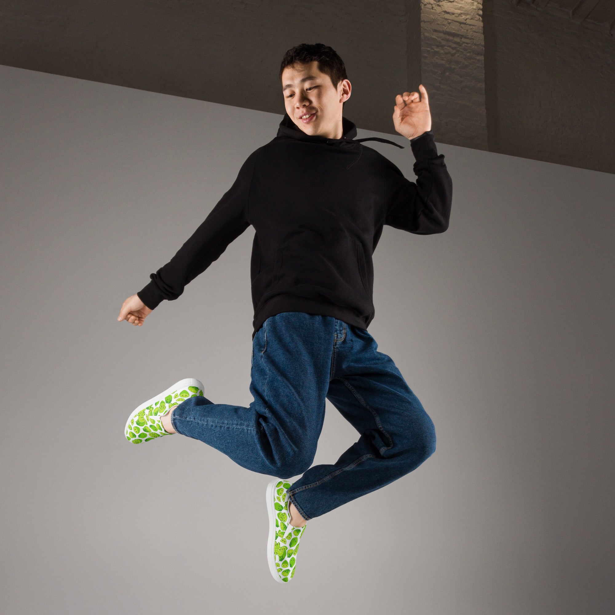 Cute Limes - Men’s slip-on canvas shoes Mens Slip On Shoes food Printed Offshore