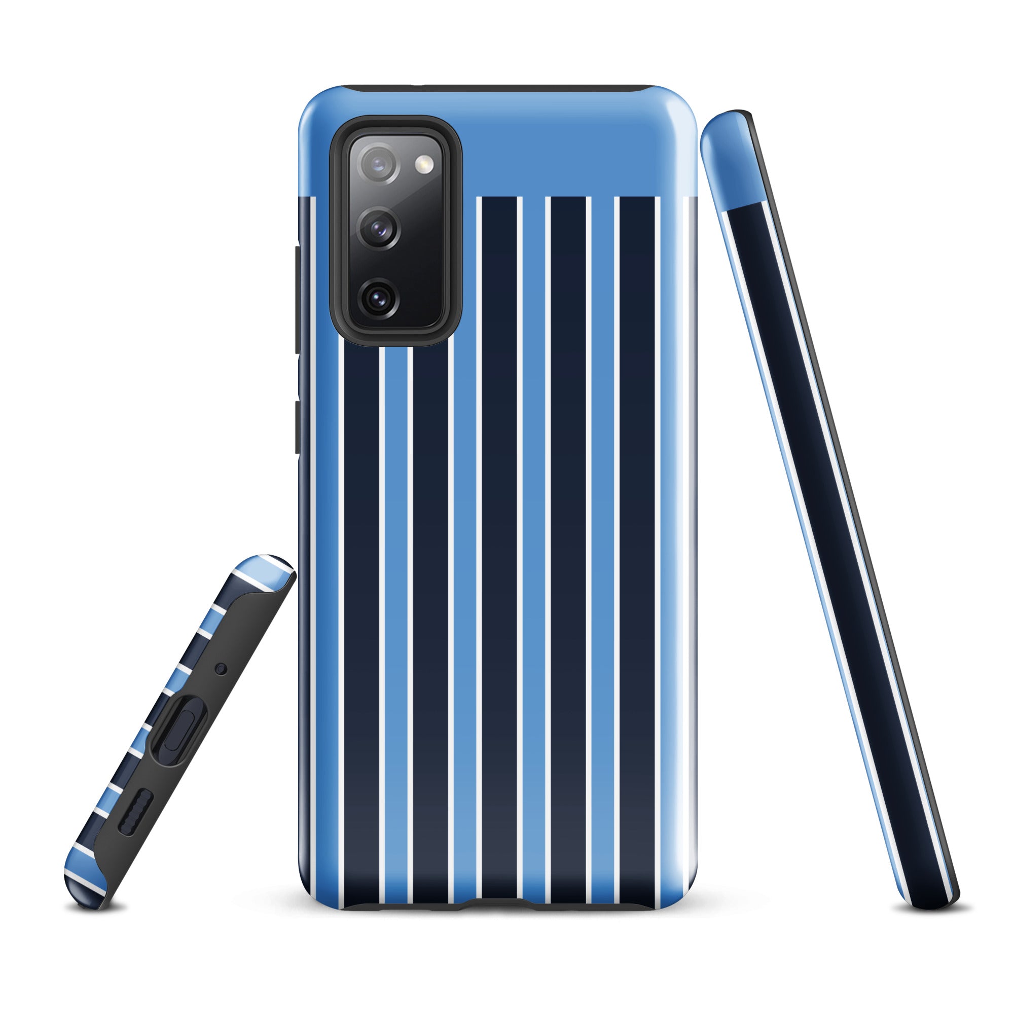Blue Stripe Tough case for Samsung® Glossy Samsung Galaxy S20 FE Samsung Tough Phone Case Globally Fulfilled