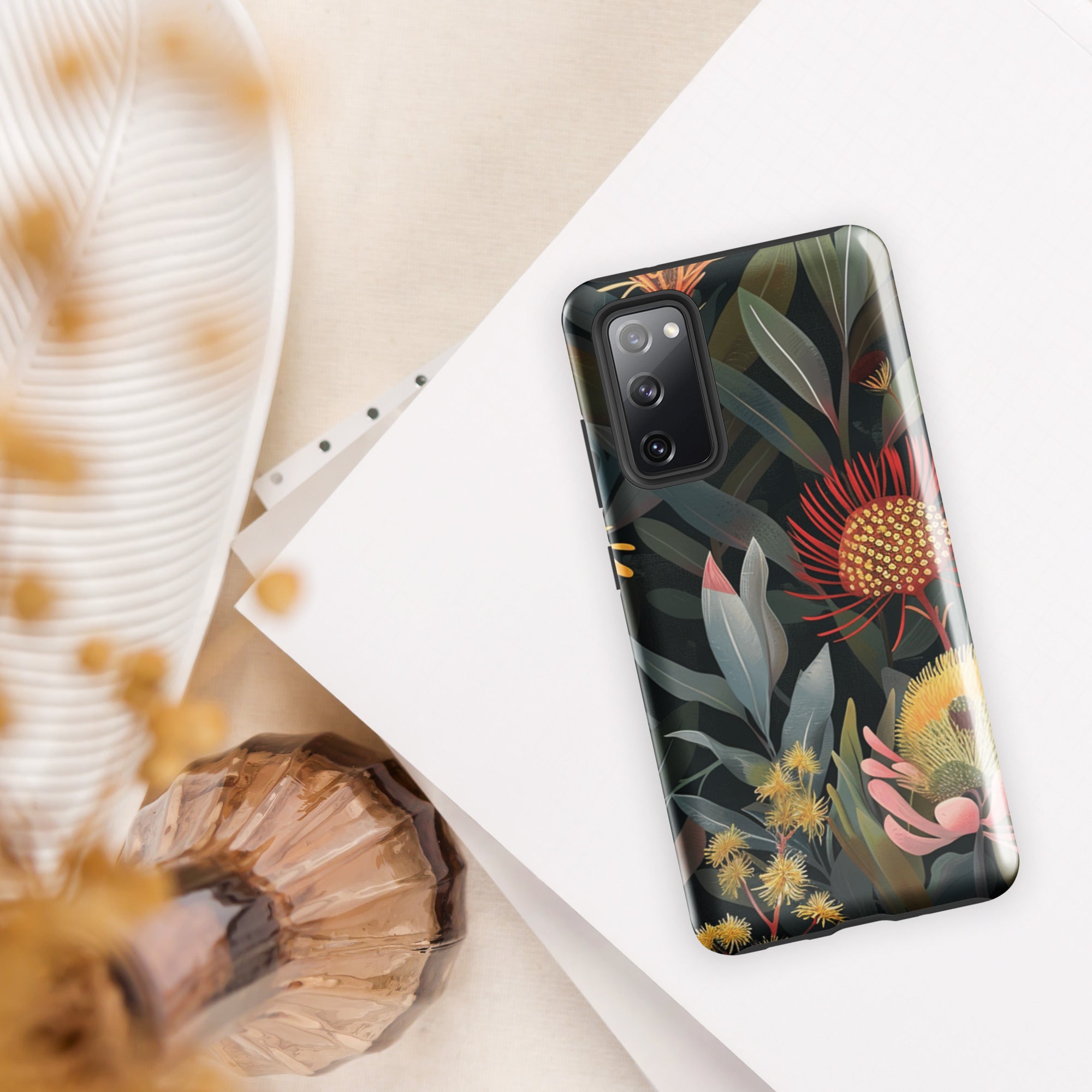 Australian Native Flowers - Tough case for Samsung® Glossy Samsung Galaxy S20 FE Samsung Tough Phone Case Globally Fulfilled Plants