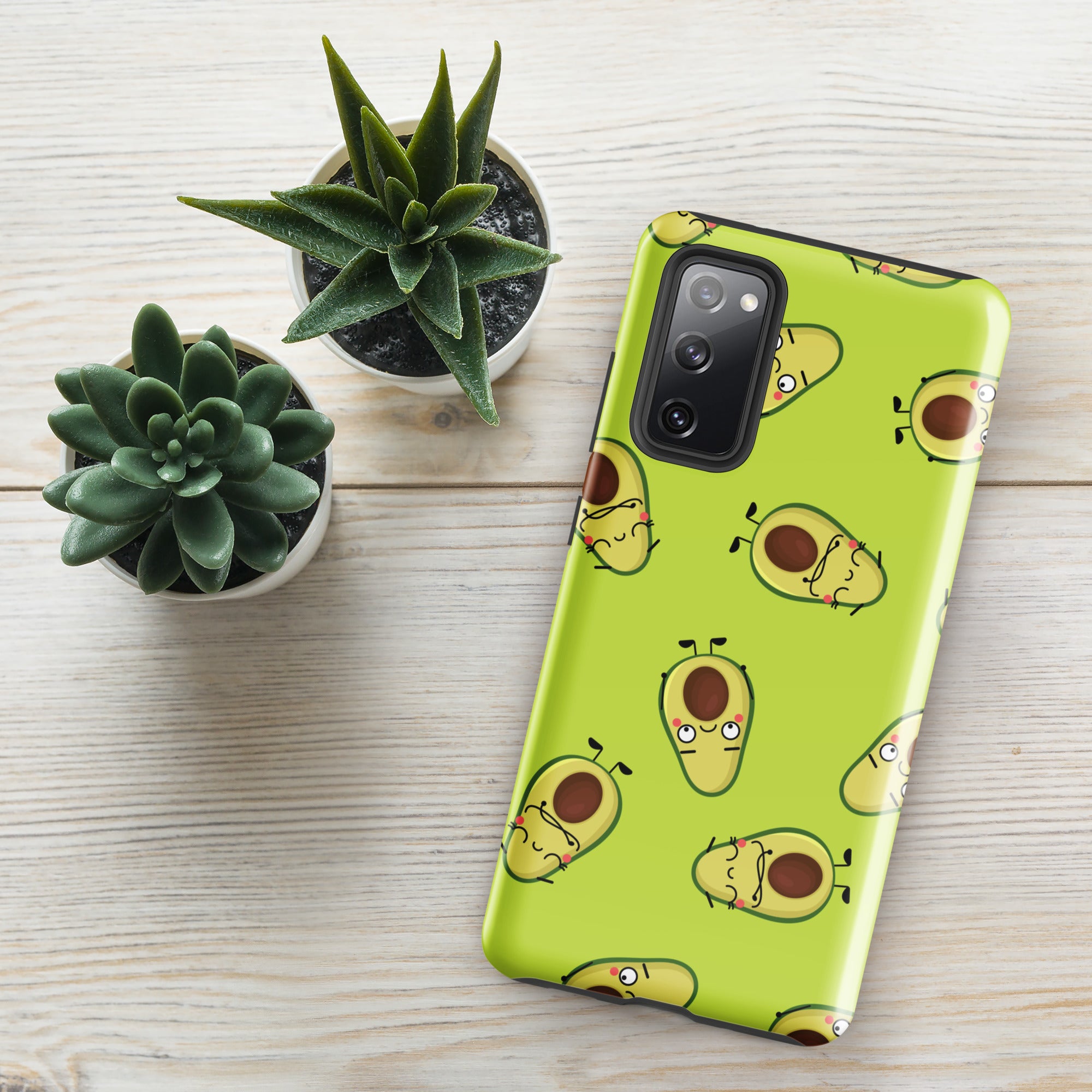 Avocado Characters - Tough case for Samsung® Glossy Samsung Galaxy S20 FE Samsung Tough Phone Case Food Globally Fulfilled