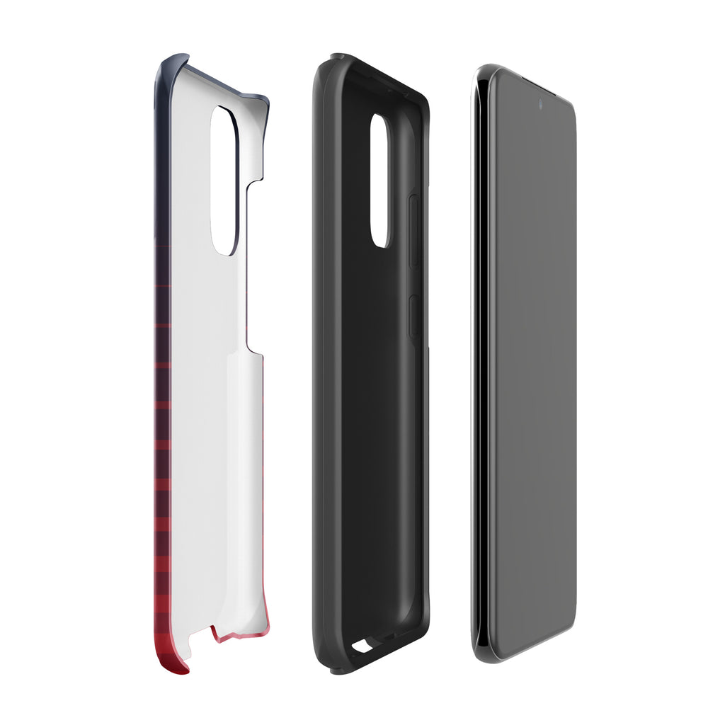 Red And Navy Stripe Tough case for Samsung® Samsung Tough Phone Case Globally Fulfilled