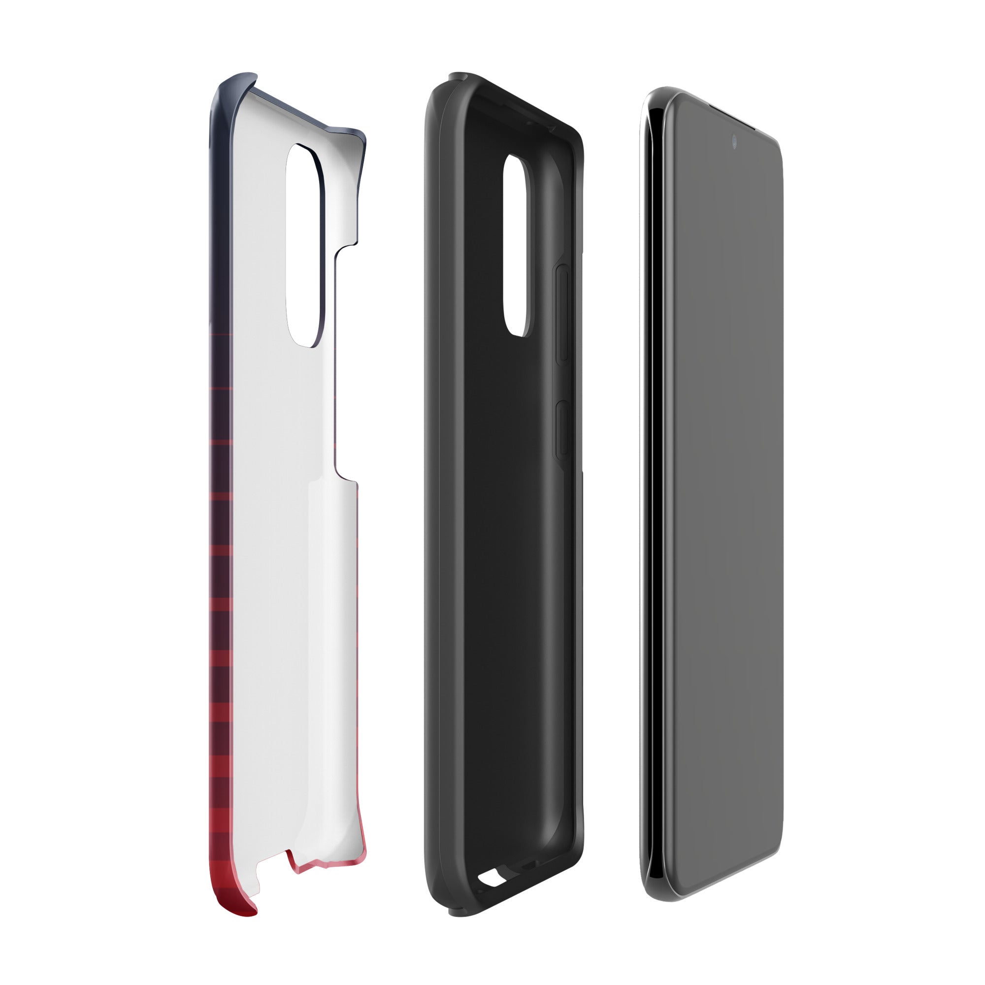Red And Navy Stripe Tough case for Samsung® Samsung Tough Phone Case Globally Fulfilled