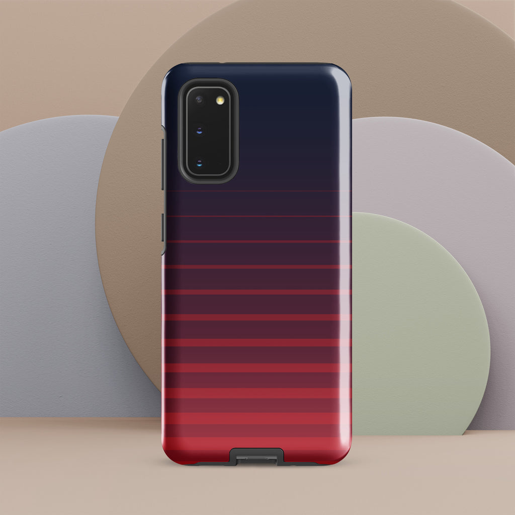 Red And Navy Stripe Tough case for Samsung® Glossy Samsung Galaxy S20 Samsung Tough Phone Case Globally Fulfilled