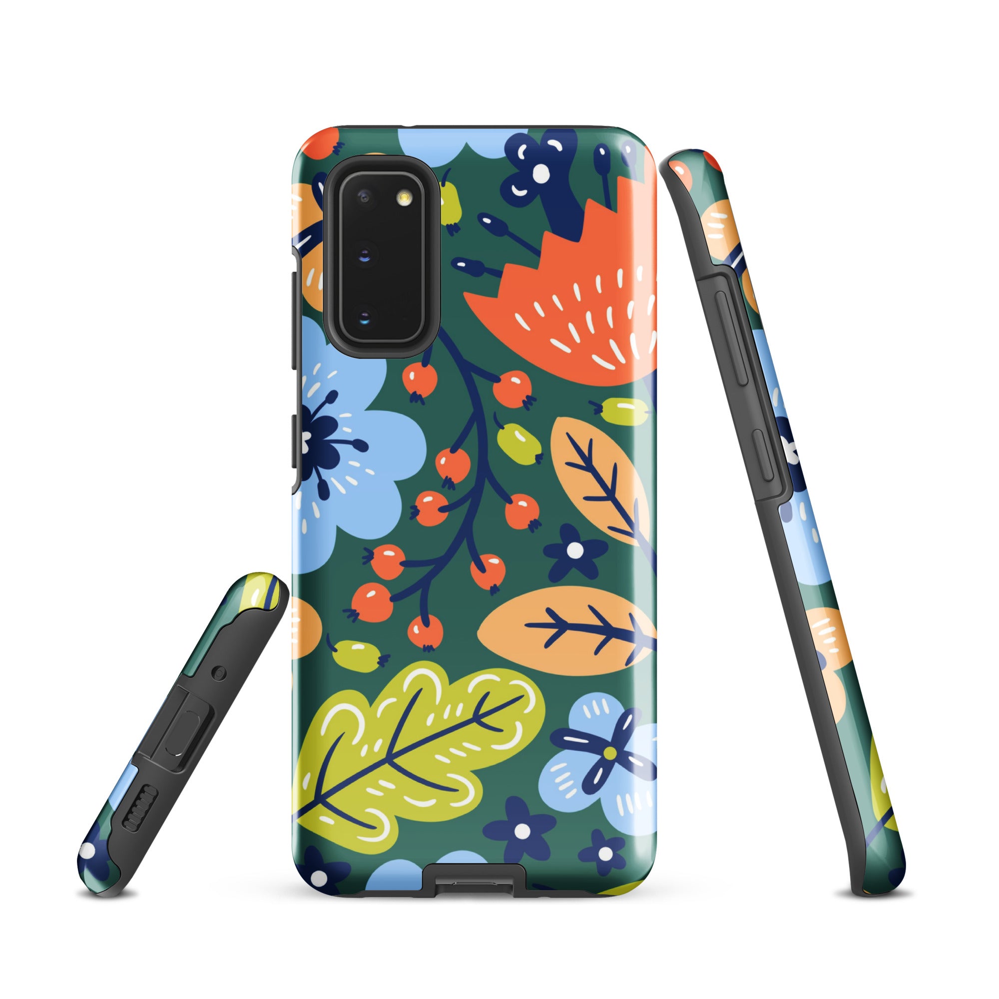 Bright Boho Flowers Tough case for Samsung® Glossy Samsung Galaxy S20 Samsung Tough Phone Case Globally Fulfilled Plants Retro