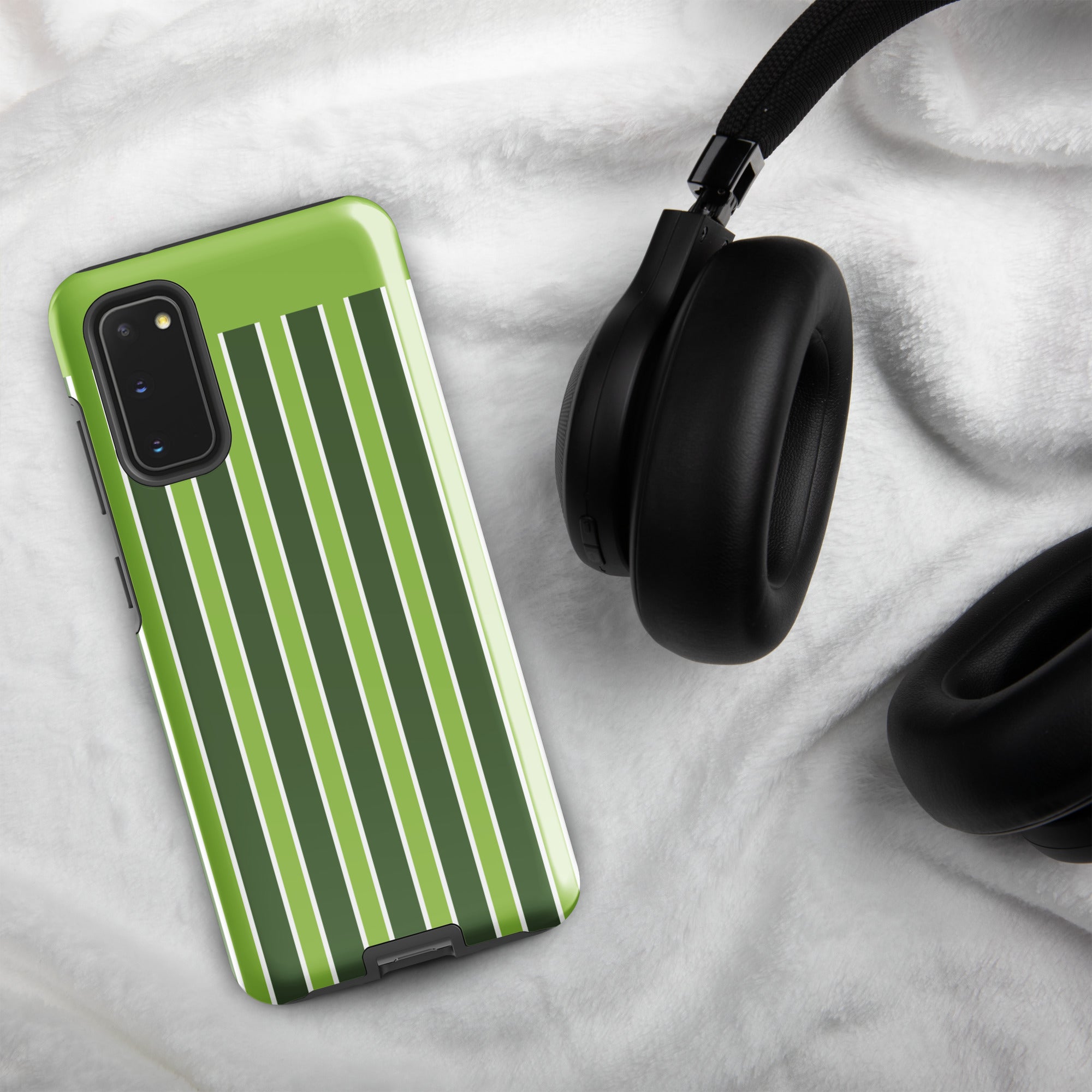 Green Stripe Tough case for Samsung® Glossy Samsung Galaxy S20 Samsung Tough Phone Case Globally Fulfilled