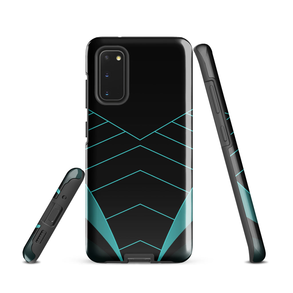 Teal Geometric Tough case for Samsung® Glossy Samsung Galaxy S20 Samsung Tough Phone Case Globally Fulfilled