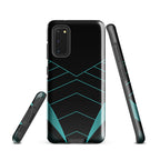 Teal Geometric Tough case for Samsung® Glossy Samsung Galaxy S20 Samsung Tough Phone Case Globally Fulfilled