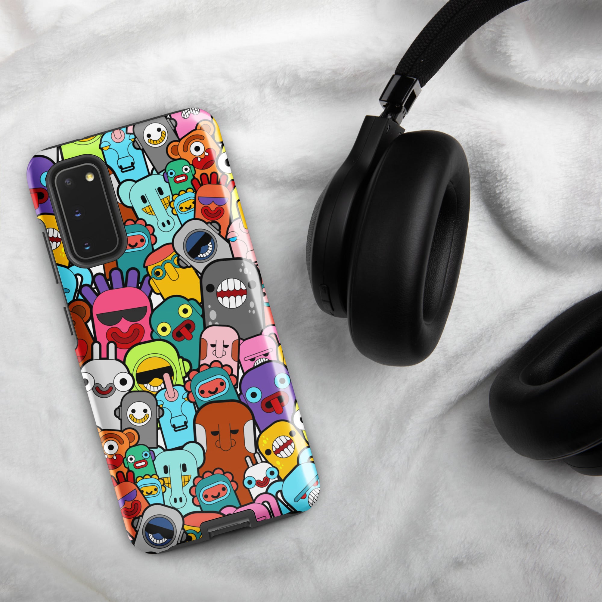 Happy Monsters Tough case for Samsung® Glossy Samsung Galaxy S20 Samsung Tough Phone Case Globally Fulfilled Sci Fi