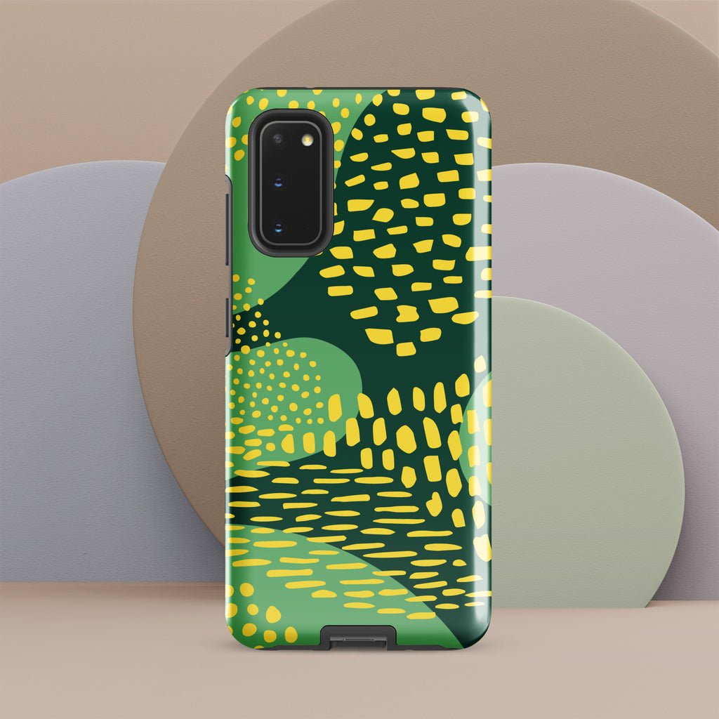 Green Swirl Tough case for Samsung® Glossy Samsung Galaxy S20 Samsung Tough Phone Case Globally Fulfilled