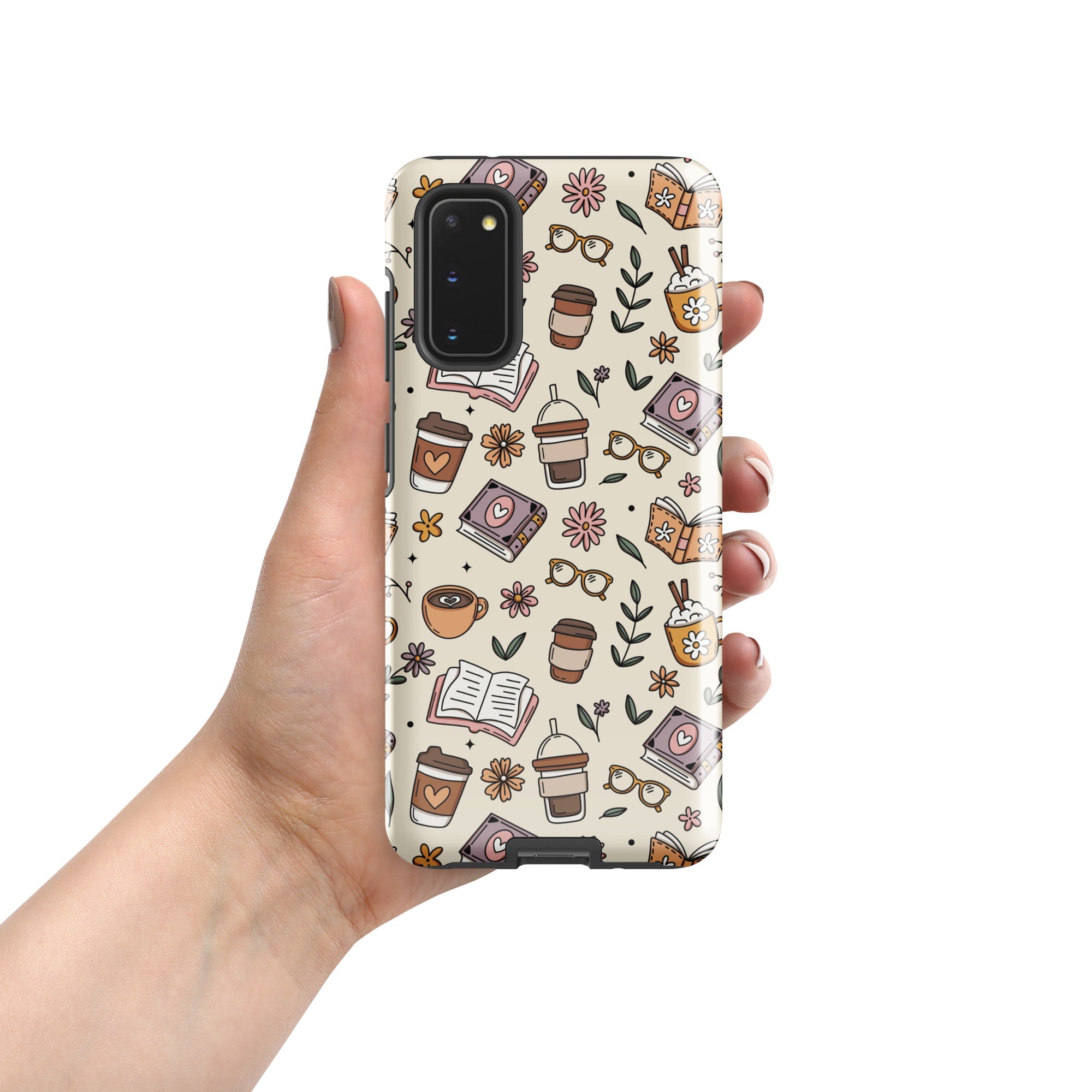 Books And Coffee - Tough case for Samsung® Glossy Samsung Galaxy S20 Samsung Tough Phone Case Coffee Globally Fulfilled Reading