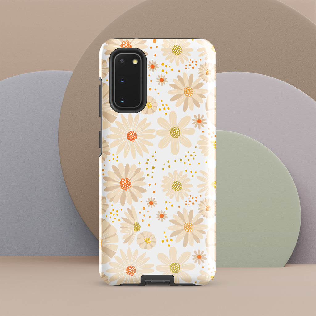 Pale Daisies - Tough case for Samsung® Glossy Samsung Galaxy S20 Samsung Tough Phone Case Globally Fulfilled Plants