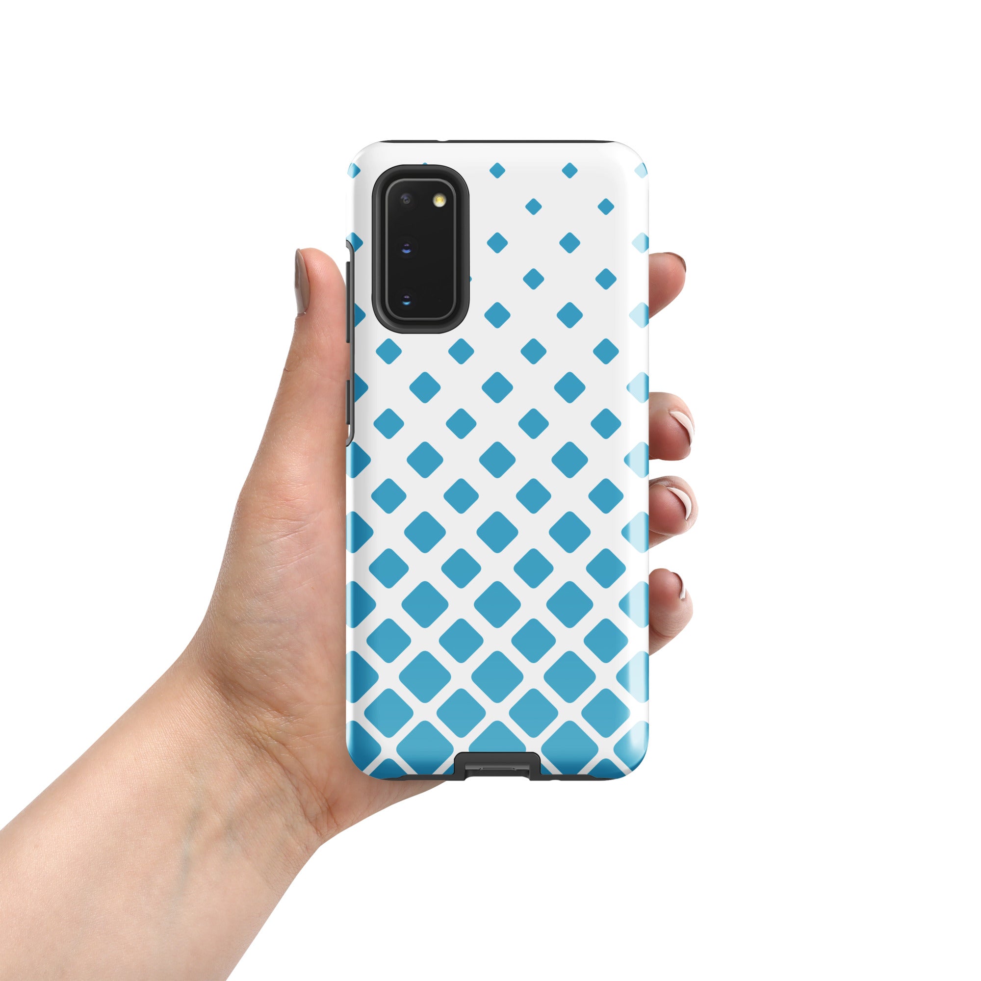 Blue Diamonds - Tough case for Samsung® Glossy Samsung Galaxy S20 Samsung Tough Phone Case Globally Fulfilled