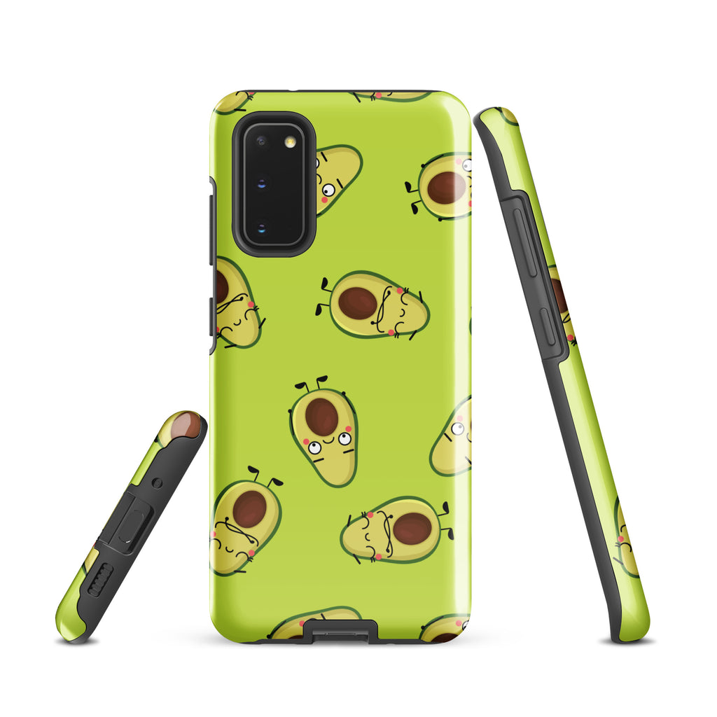 Avocado Characters Tough case for Samsung® Glossy Samsung Galaxy S20 Samsung Tough Phone Case Food Globally Fulfilled