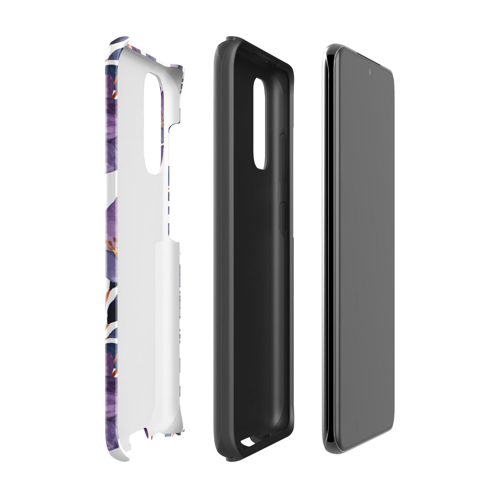 Purple Floral Tough case for Samsung® Glossy Samsung Galaxy S20 Samsung Tough Phone Case Globally Fulfilled Plants