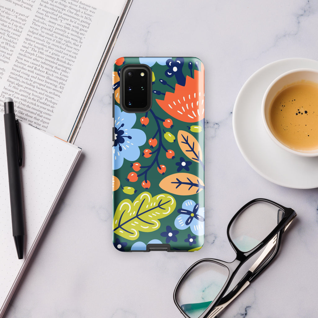 Bright Boho Flowers Tough case for Samsung® Glossy Samsung Galaxy S20 Plus Samsung Tough Phone Case Globally Fulfilled Plants Retro