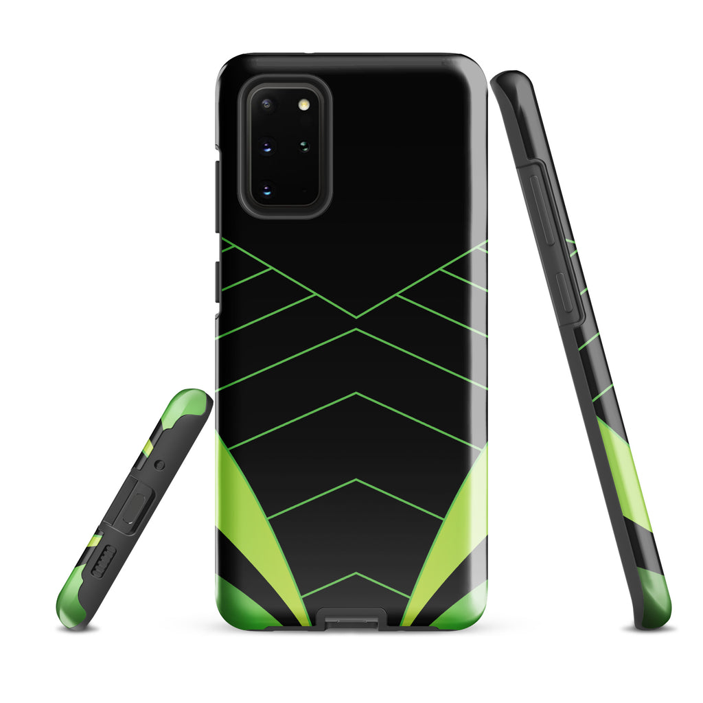 Green Geometric Tough case for Samsung® Glossy Samsung Galaxy S20 Plus Samsung Tough Phone Case Globally Fulfilled