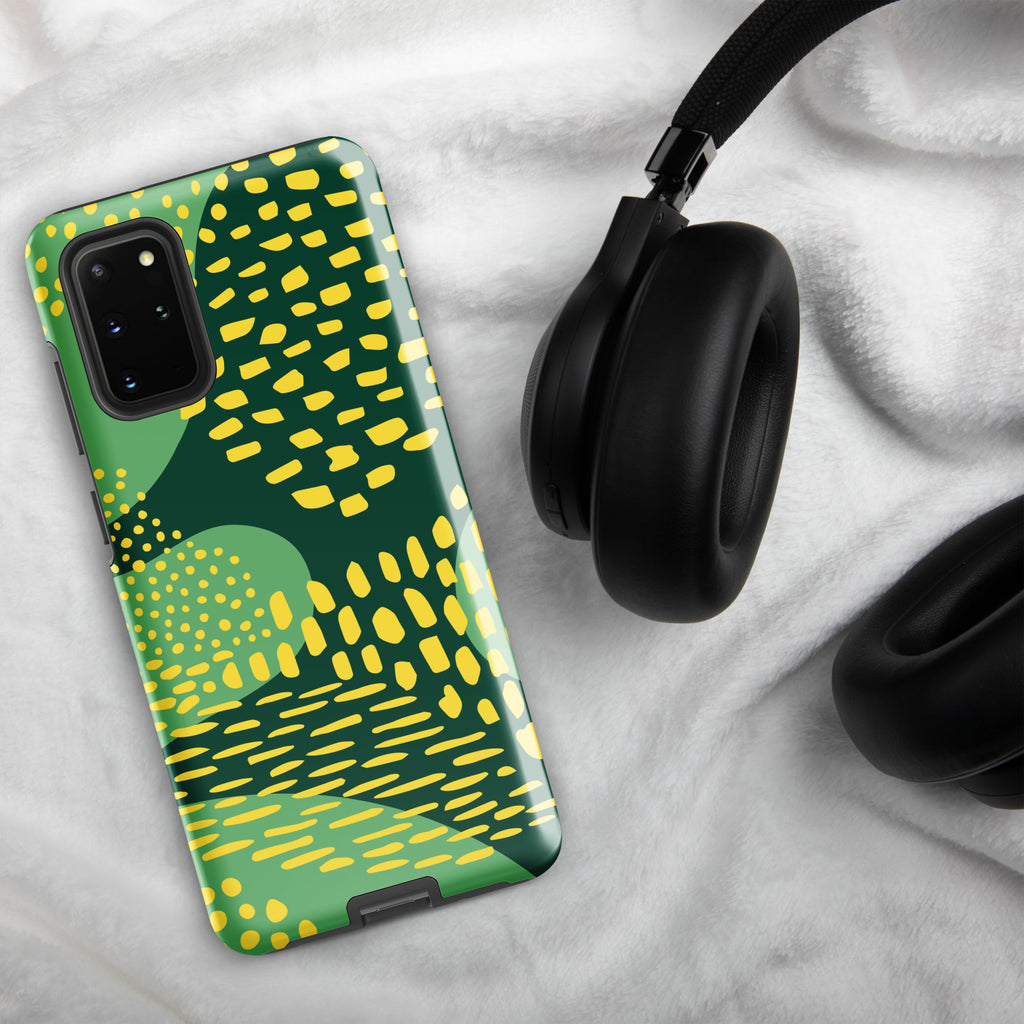 Green Swirl Tough case for Samsung® Glossy Samsung Galaxy S20 Plus Samsung Tough Phone Case Globally Fulfilled