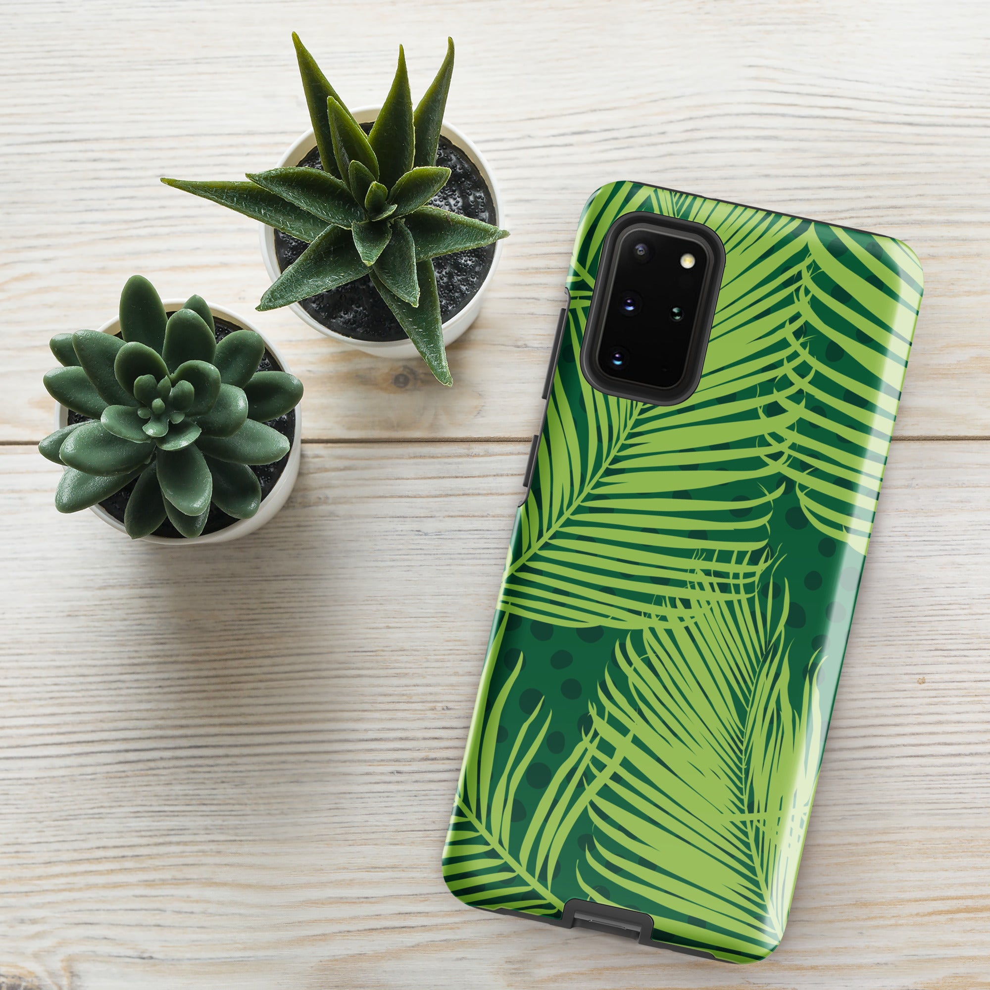 Palm Fronds - Tough case for Samsung® Glossy Samsung Galaxy S20 Plus Samsung Tough Phone Case Globally Fulfilled Plants