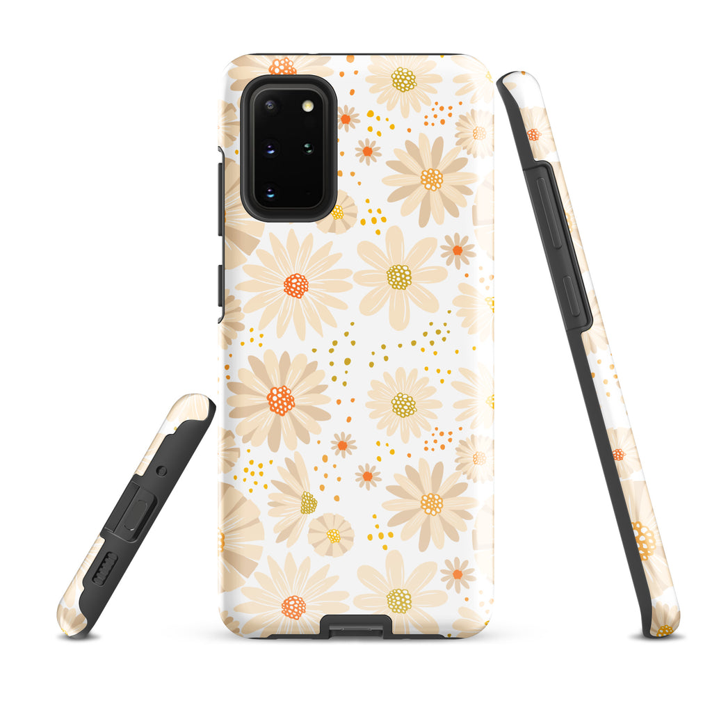 Pale Daisies - Tough case for Samsung® Glossy Samsung Galaxy S20 Plus Samsung Tough Phone Case Globally Fulfilled Plants