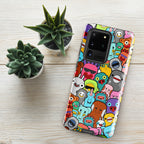 Happy Monsters Tough case for Samsung® Glossy Samsung Galaxy S20 Ultra Samsung Tough Phone Case Globally Fulfilled Sci Fi