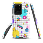 80's Grid - Tough case for Samsung® Glossy Samsung Galaxy S20 Ultra Samsung Tough Phone Case Globally Fulfilled Retro