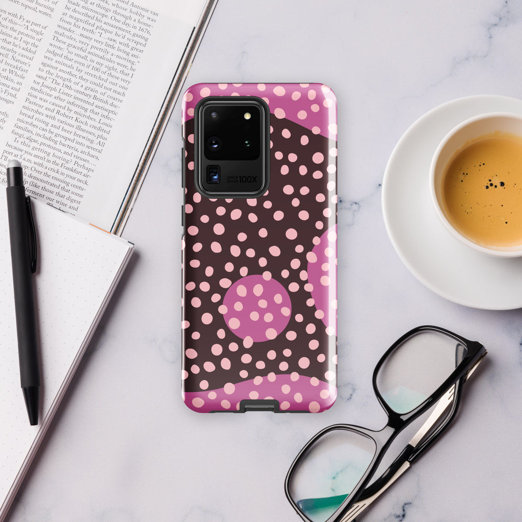 Pink Dots Tough case for Samsung® Glossy Samsung Galaxy S20 Ultra Samsung Tough Phone Case Globally Fulfilled