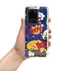 Comic Book Blue Tough case for Samsung® Glossy Samsung Galaxy S20 Ultra Samsung Tough Phone Case comic Globally Fulfilled