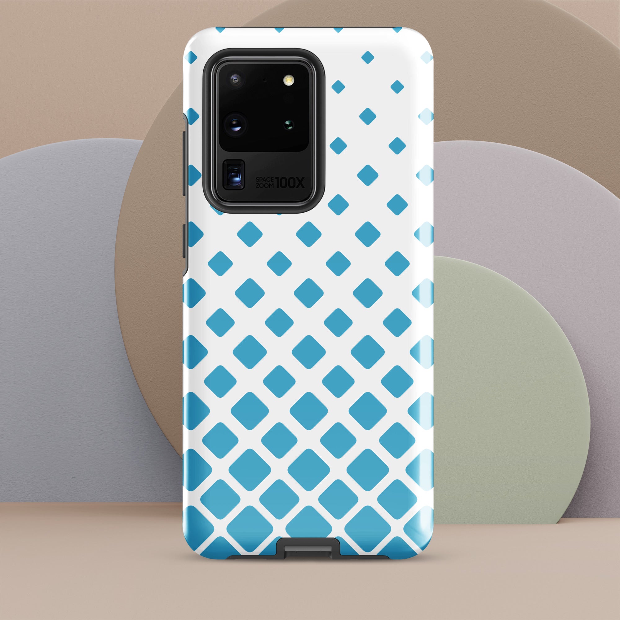 Blue Diamonds - Tough case for Samsung® Glossy Samsung Galaxy S20 Ultra Samsung Tough Phone Case Globally Fulfilled