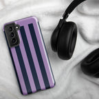 Purple Stripe Tough case for Samsung® Glossy Samsung Galaxy S21 FE Samsung Tough Phone Case Globally Fulfilled