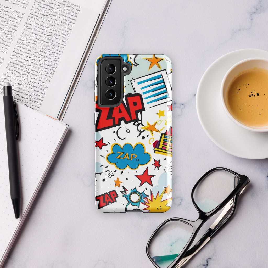 Comic Book Zap Tough case for Samsung® Glossy Samsung Galaxy S21 FE Samsung Tough Phone Case comic Globally Fulfilled