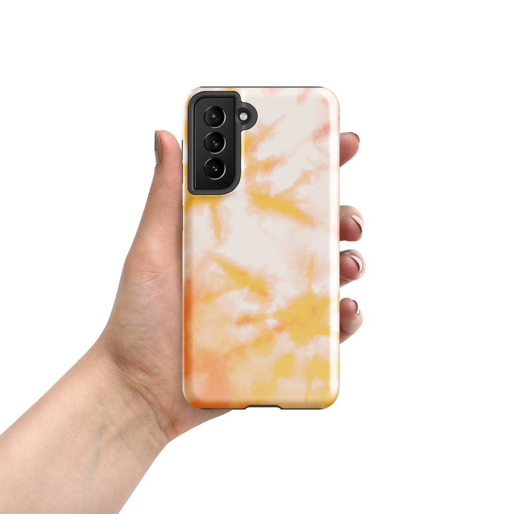 Pink And Orange Tie Dye Tough case for Samsung® Glossy Samsung Galaxy S21 Samsung Tough Phone Case Globally Fulfilled