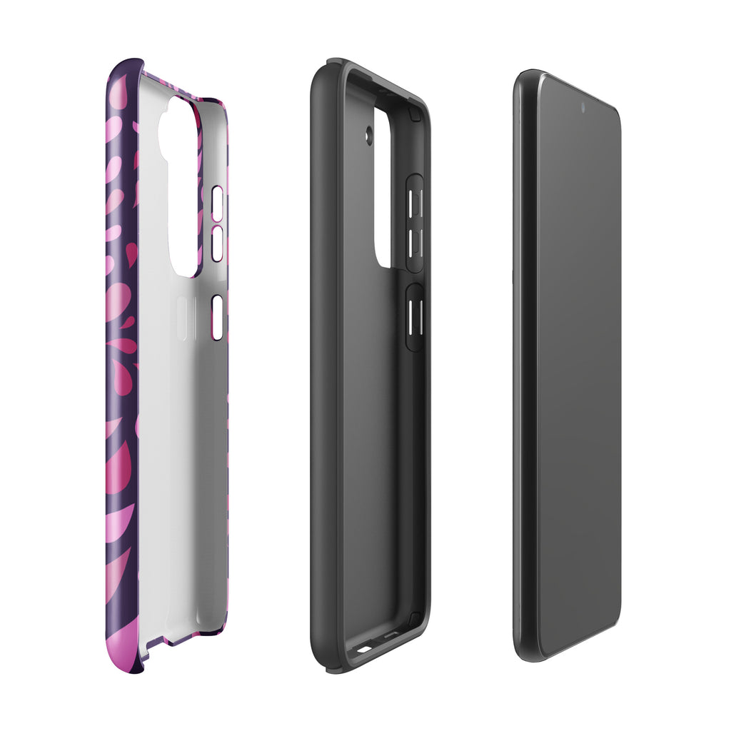 Purple Raindrops Tough case for Samsung® Glossy Samsung Galaxy S21 Samsung Tough Phone Case Globally Fulfilled