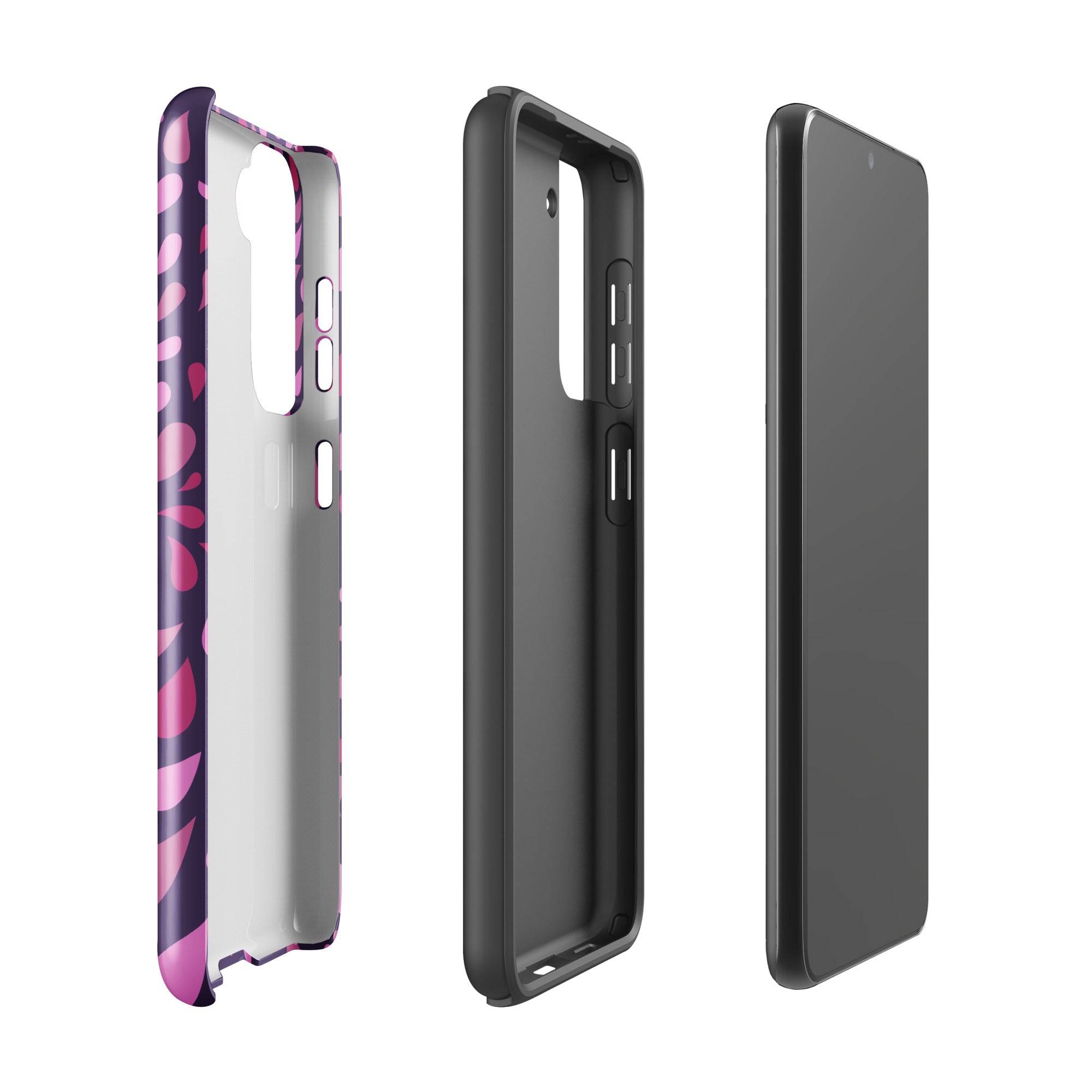 Purple Raindrops - Tough case for Samsung® Glossy Samsung Galaxy S21 Samsung Tough Phone Case Globally Fulfilled