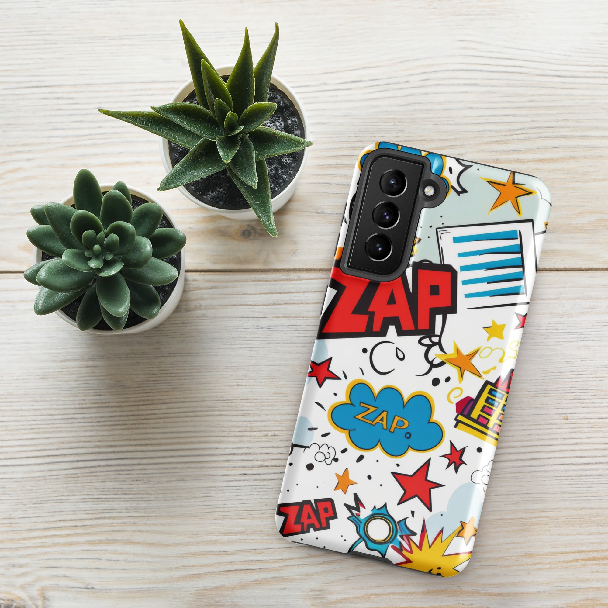 Comic Book Zap - Tough case for Samsung® Glossy Samsung Galaxy S21 Samsung Tough Phone Case comic Globally Fulfilled