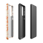 Daisies On Orange Tough case for Samsung® Glossy Samsung Galaxy S21 Samsung Tough Phone Case Globally Fulfilled Plants