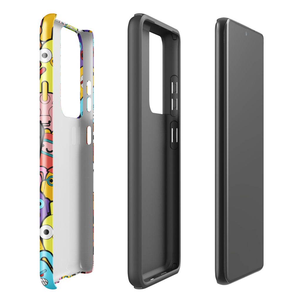 Happy Monsters Tough case for Samsung® Glossy Samsung Galaxy S21 Ultra Samsung Tough Phone Case Globally Fulfilled Sci Fi