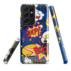 Comic Book Blue Tough case for Samsung® Glossy Samsung Galaxy S21 Ultra Samsung Tough Phone Case comic Globally Fulfilled