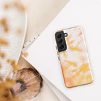 Pink And Orange Tie Dye Tough case for Samsung® Glossy Samsung Galaxy S22 Samsung Tough Phone Case Globally Fulfilled